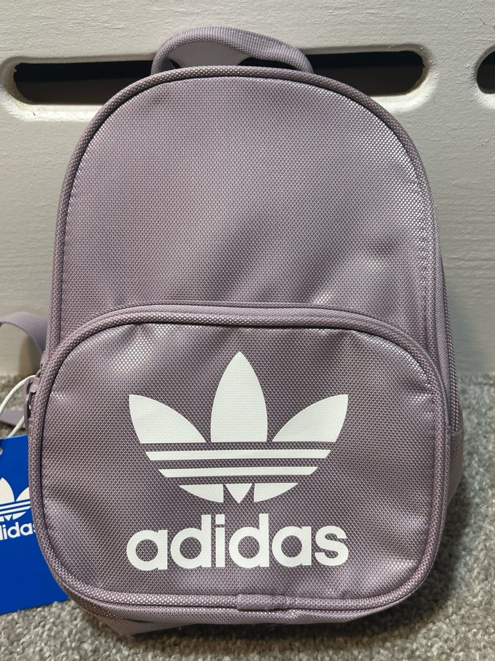 NWT Adidas Mini Backpack in Lavender with White Logo